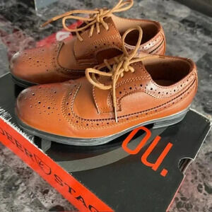 Deer Stags Boy’s Ace Wing Tip Dress Shoes - Size 13 Luggage Brown